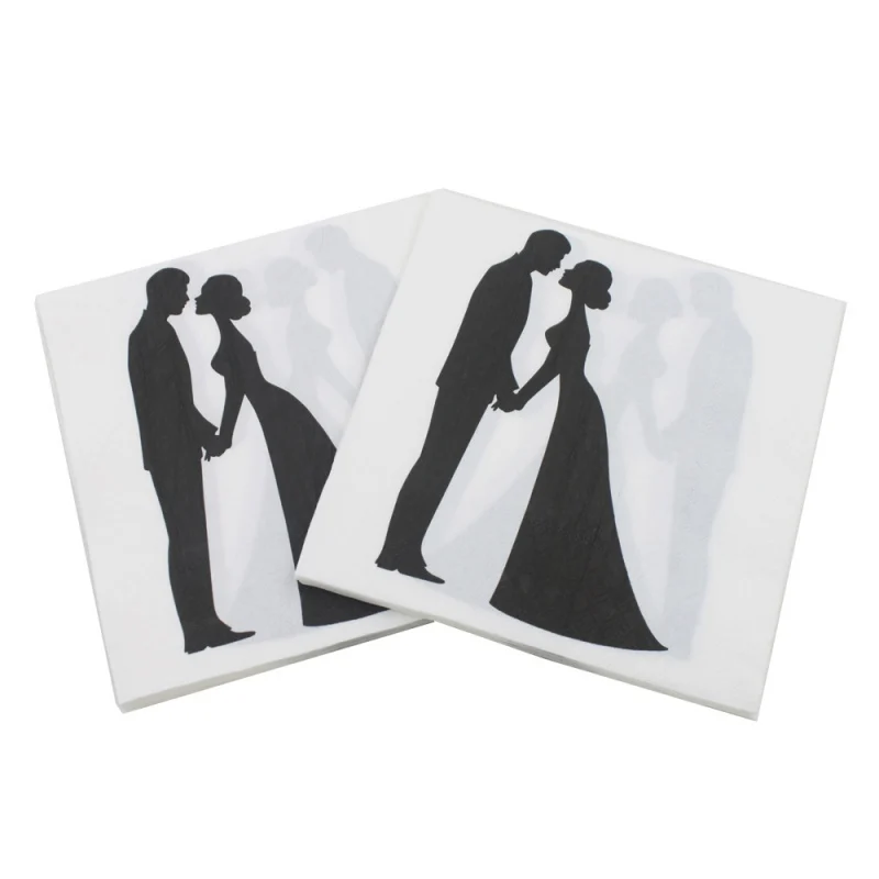 

2-layer Napkin Vintage Printing Paper Disposable Floral Print Wedding Restaurant Party Weeding Birthday Disposable Paper Towel N