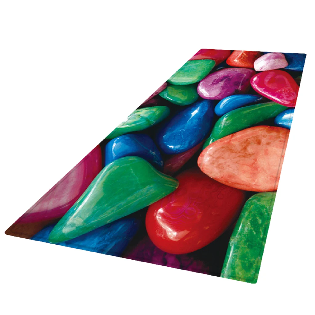 Colorful Pebbles Нескользящий коврик для прихожей, коврик для двери с 3D фото печатью - Цвет: Colorful Pebbles