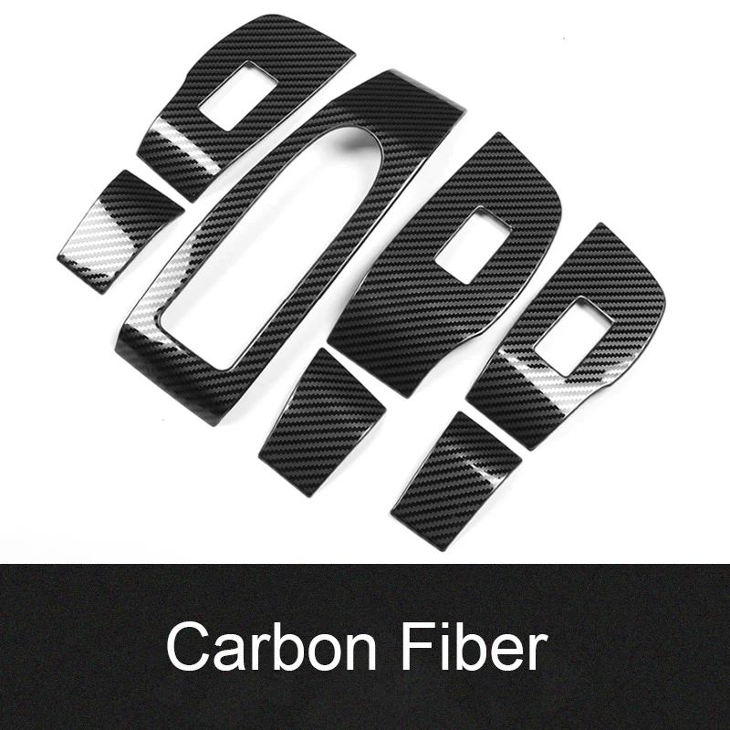 Carbon fiber Оконный переключатель из нержавеющей стали, настраиваемая подъемная панель, крышка, отделка, рамка для Mazda 3 Axela, аксессуары - Название цвета: Carbon fiber