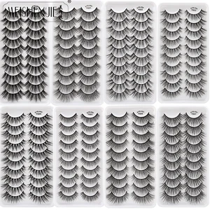 MEISHENJIE 3/5/10 Pair 3D Mink Lashes Natural Eyelash Dramatic False Eyelashes Faux Cils Makeup Fake Eyelash Extension maquiagem