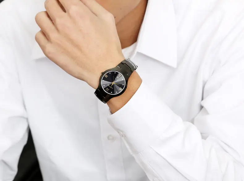 Новые роскошные часы для влюбленных Пара для мужчин и женщин пара кварцевые наручные часы мужской женский браслет Relogio Masculino