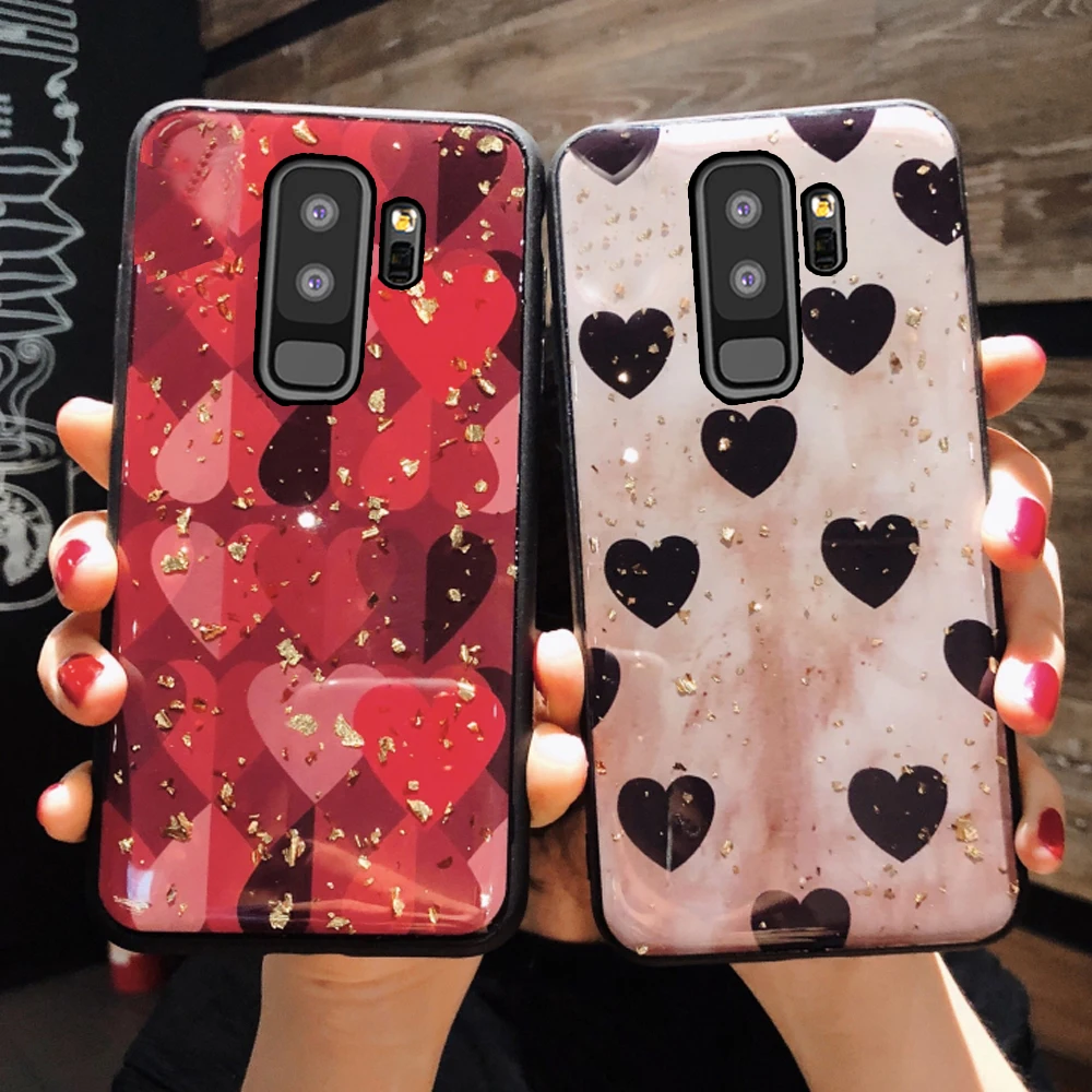 Red love soft tpu phone back etui,capinha,coque,cover,case for samsung galaxy s9 plus s 9 s9plus silicone accessories protector