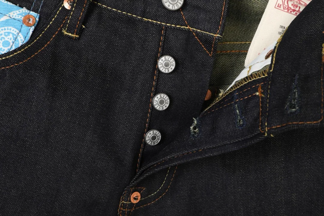 Evisu Новые повседневные дышащие высококачественные теплые мужские джинсы с карманами мужские Брендовые прямые с принтом толстые мужские брюки E6126