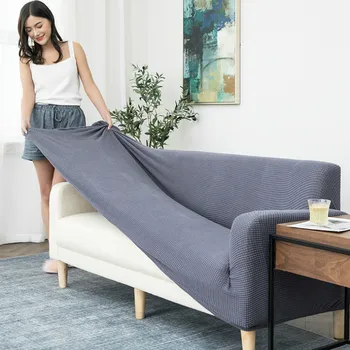 

Elastic Universal Sofa Cover Knitted Thicken Stretch Slipcovers for Living Room Couch Cover Armchair Cover 1/2/3/4 Seaters