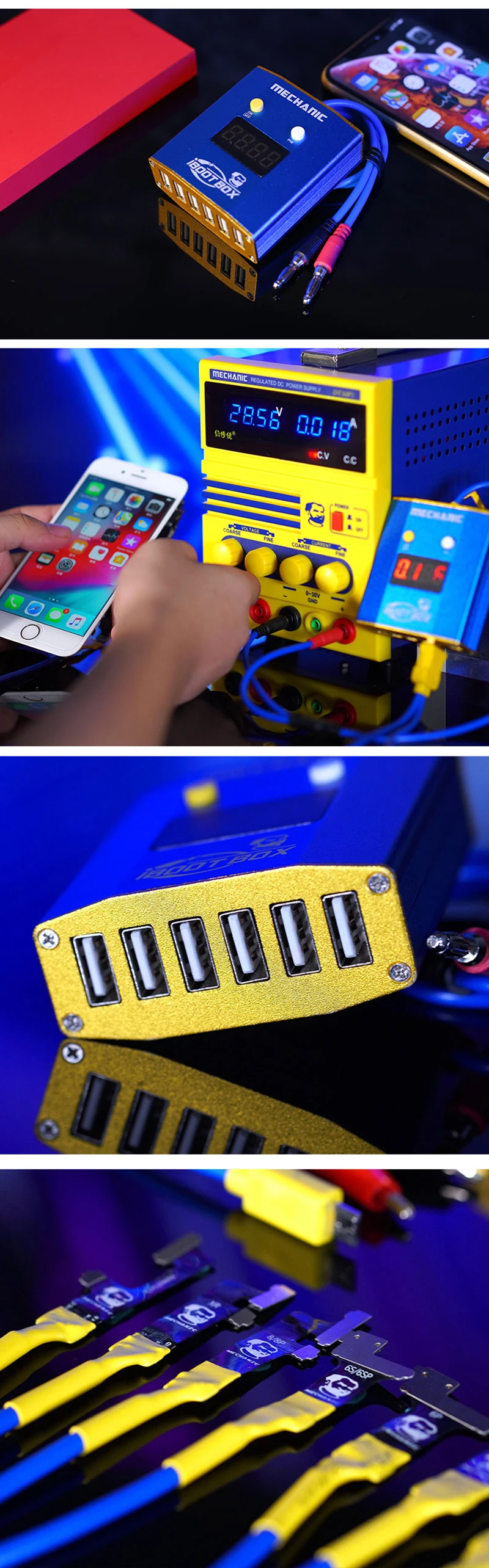 Испытательный кабель питания для iPhone XR/XS MAX/XS/X/8 P/8/7 P/7/6SP/6 S/6 P/6 Logic Board Boot Line Phone Repair Tools комплект