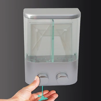 

Bathroom Home Manual Shower Double Head Kitchen Liquid Wall Mounted Soap Dispenser Hand Pressing Large Capacity Hotel