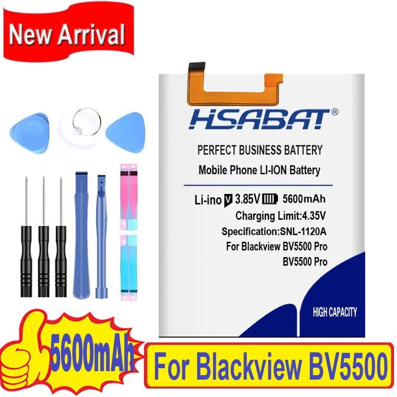 Аккумулятор HSABAT 5600 мАч для Blackview BV5500 для Blackview BV5500 PRO