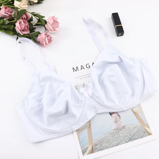 Beauwear Women Underwire Plus Size Bras Full Coverage Non padded Brassiere Minimizer Underwear 36-48 D E Color Black Nude BH White