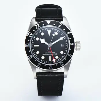 

Mens Watch 41mm Corgeut Mechanical wristwatches sapphire GMT Military Sport calendar Clock waterproof luminous Men Automatic