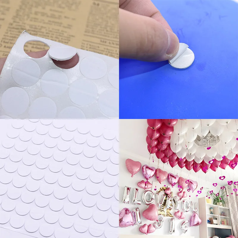 2 Sheet 200 Points Glue Dots Balloon Attachment Stick Attach Balloons To Ceiling Birthday Party Decoration Supplies DIY Stickers