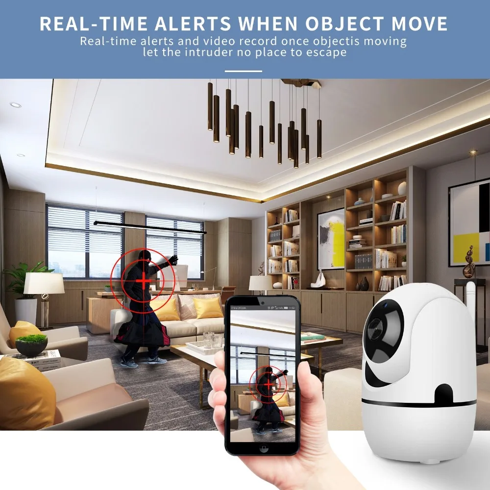 1080P Full HD Беспроводная IP камера Wifi IP CCTV камера Wifi мини Сетевая видео камера с функцией автоматического слежения ИК ночного видения