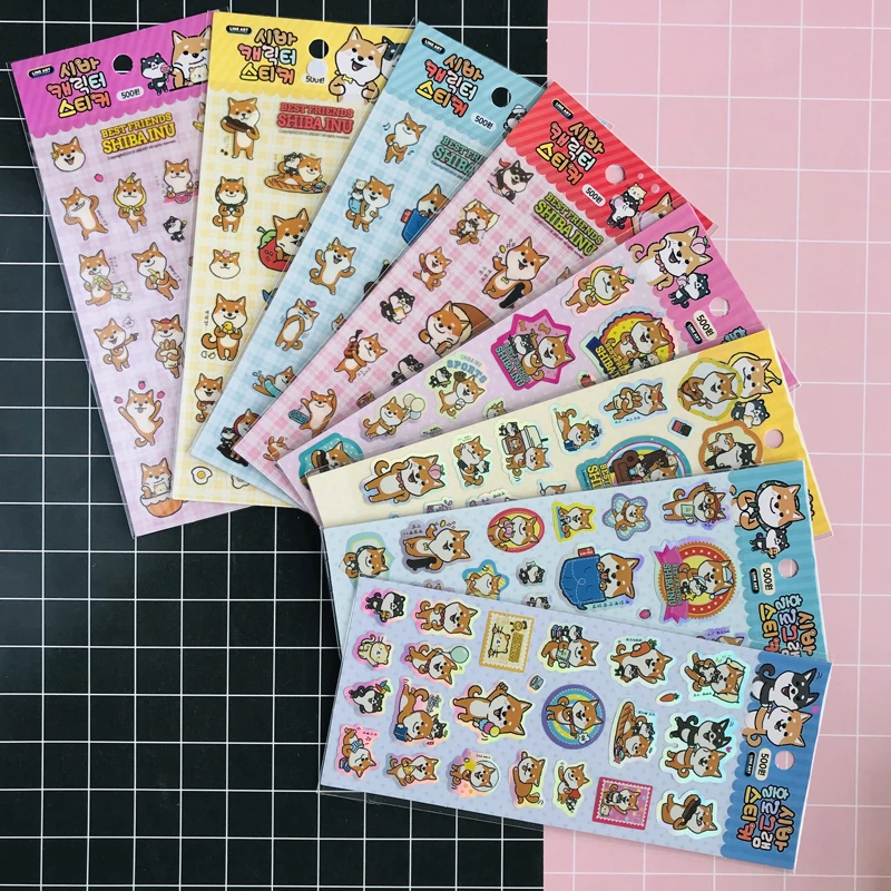 3X Kawaii Шиба ину Декоративные наклейки для собак Сделай Сам Уплотнительная паста