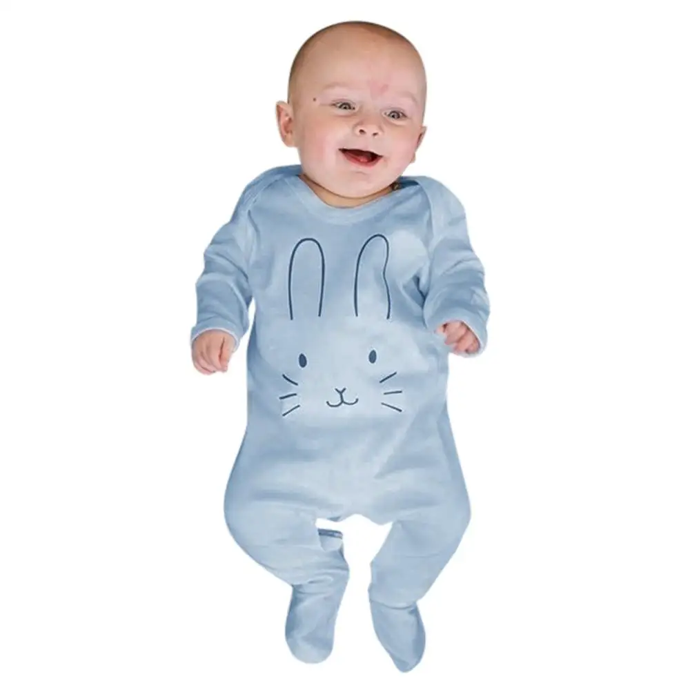 Комбинезон для новорожденных девочек и мальчиков с рисунком кролика; комбинезон для подвижных игр; Recien Nacido Neonato Recem Nascido Infantil Menina; одежда - Цвет: Blue