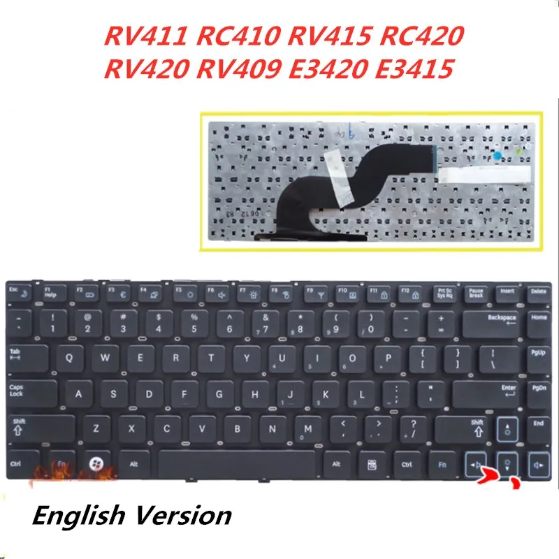 

Laptop English Keyboard For Samsung RV411 RC410 RV415 RC420 RV420 RV409 E3420 E3415 Notebook Replacement layout Keyboard