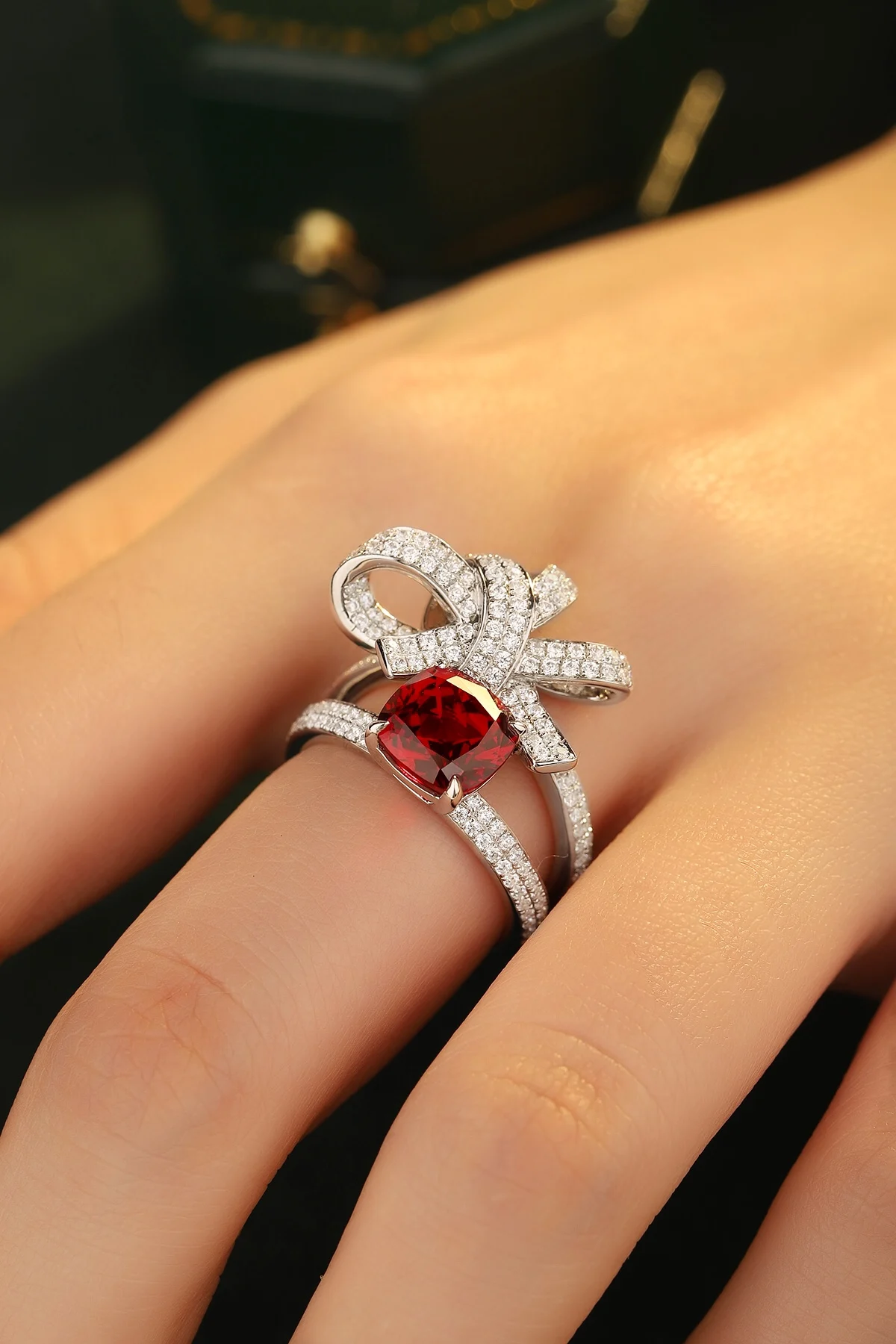 Pirmiana New Design 18k Gold 3.0ct Lab Ruby Rings Fashion Finger Jewelry Women