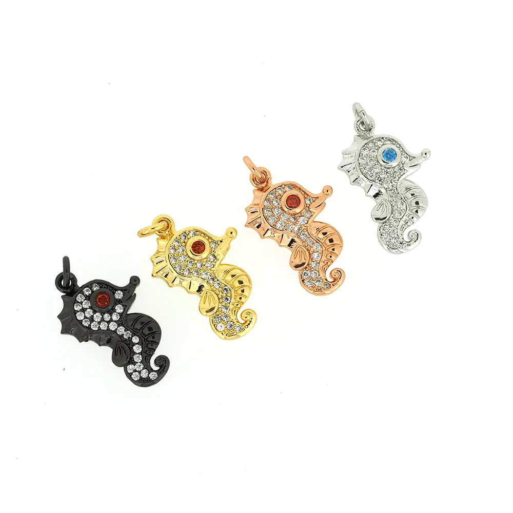 Подвеска Seahorse CZ камень Micropave Морская жизнь милые ювелирные изделия для питомцев