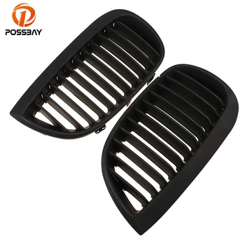 

POSSBAY Matte Black Grill for BMW 1-Series E87 5-door 120i/123d/130i 2004-2007 Pre-facelift Front Center Wide Kidney Hood Grille