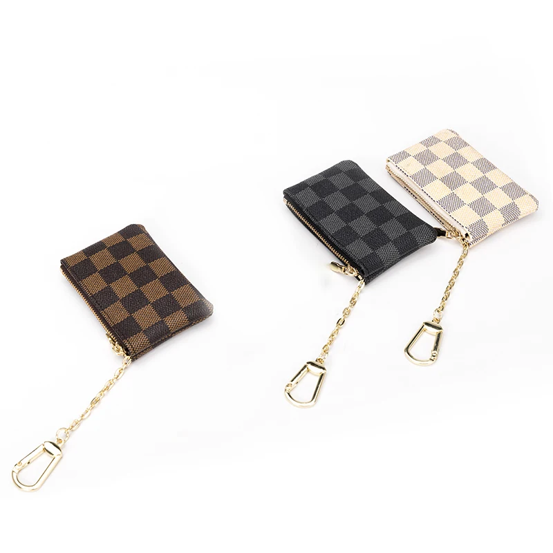 

KYYSLO Short Men and Women Wallet Korean Version Of the Wild Lady Small Bag Zipper Hand Holding Old Flower Bag Simple Mini