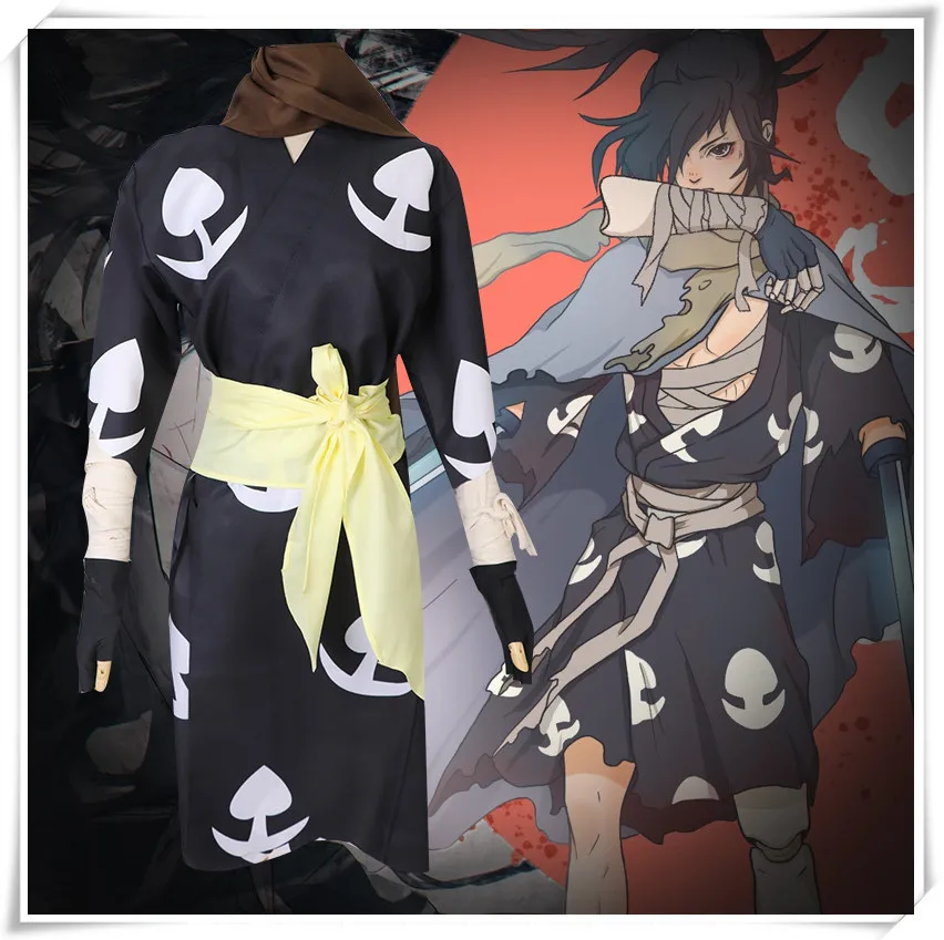 Аниме Dororo Hyakkimaru кимоно сценическая игра косплей костюм для взрослых женщин