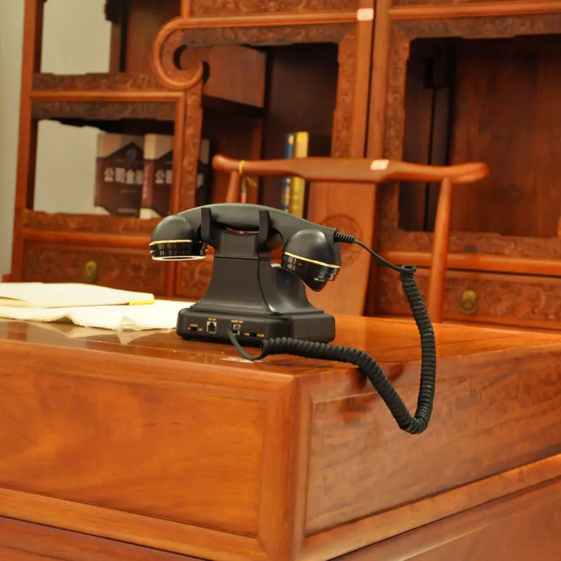 Wired Phone Phone Handset Corded Black Landline Phones for Home Old Style Antique Telephone Dial Phone With Muti-function landline phone mini phone