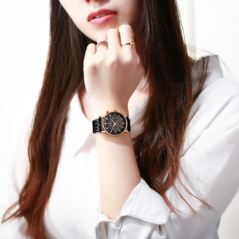 Награда Топ Бренд роскошные женские спортивные часы хронограф водонепроницаемые женские часы Япония движение часы Reloj Mujer
