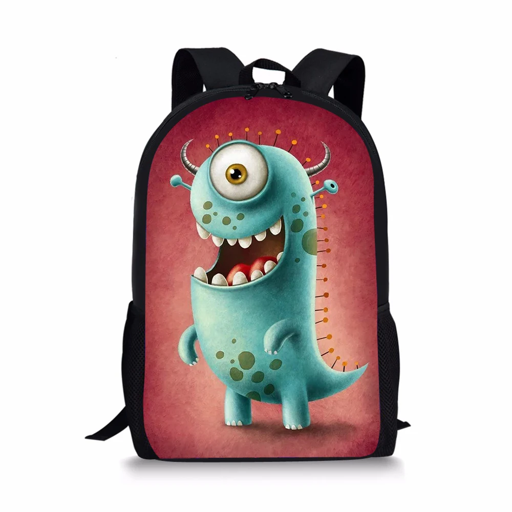 

Cartoon 16 inch School Bag for Kids Children Monsters Alien School Backpack Bookbag Students Bagpack Daypack Satchel Dropship