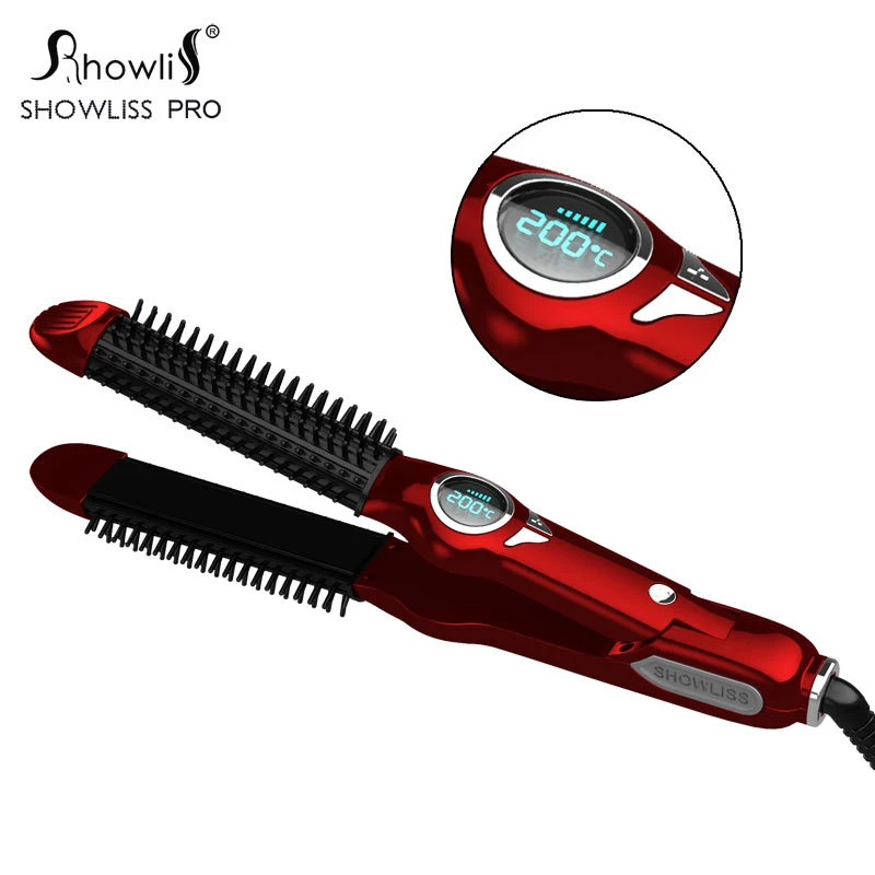2 в 1 Showliss Pro выпрямитель для волос Расческа распутывание выпрямители для волос щетка для завивки волос Инструменты для укладки волос