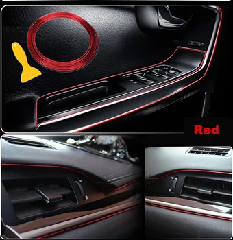 

Car Styling 5M/pcs Universal DIY Flexible Interior Decoration Moulding Trim Strips Car Central Control and Door Decoration Strip
