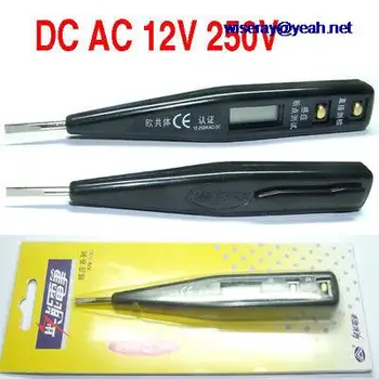 

DHL/EMS 50 2V- 250V AC DC Digital LCD Display voltage test pen-A8