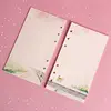 Sharkbang New 80 Sheets Kawaii Sakura And Cat A6 Loose Leaf Notebook Refill Spiral Binder Inner Pages Line Grid Blank Agenda 5
