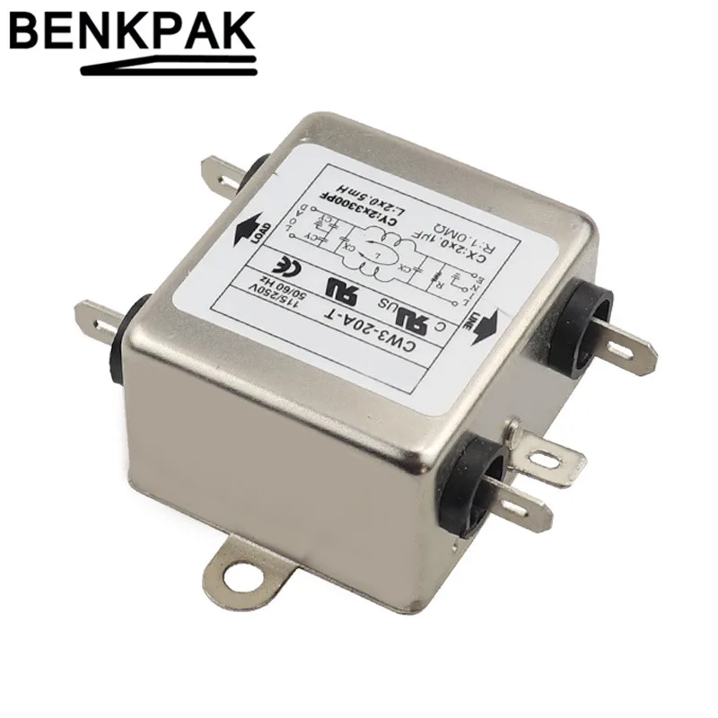 Однофазный разъем для фильтра EMI 115 В/250 В 20 А переменный ток CW3 20A T|connector ac|connector