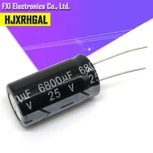 10 шт. 25v6800uf 6800uf25v 16*31, алюминиевая крышка, 25В 6800 мкФ 16x31 электро электролитический конденсатор с алюминиевой крышкой