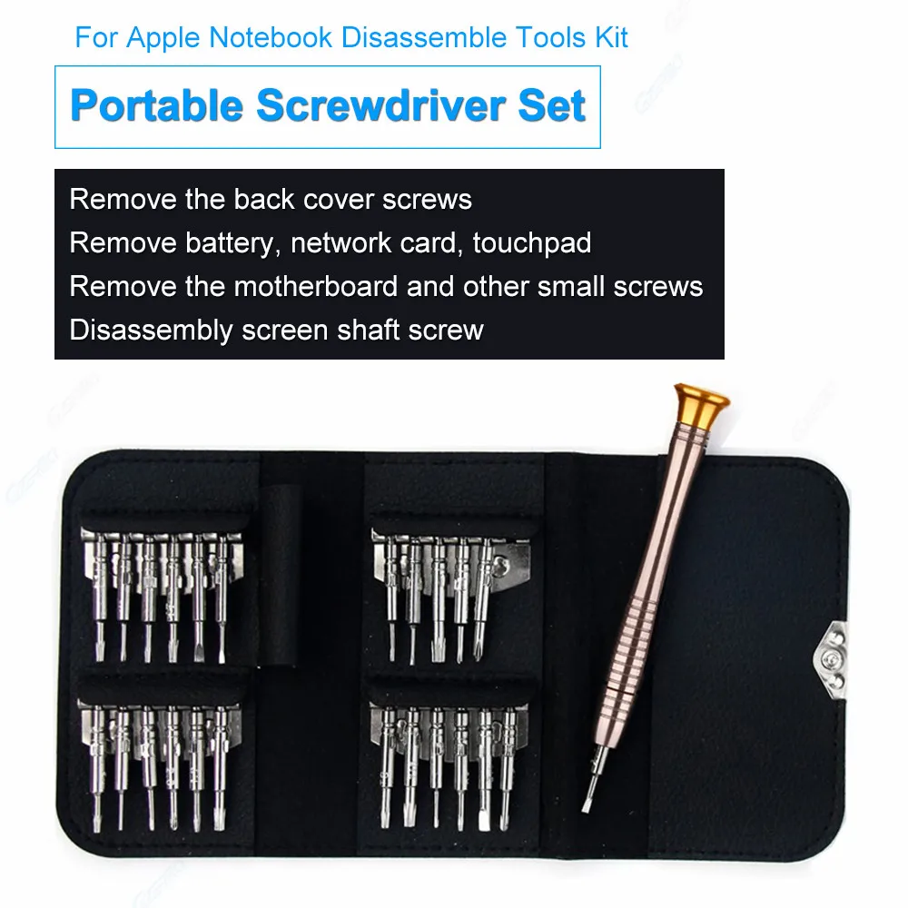 GZERMA 25 in 1 Laptop Mobile Phone Repair Tools Kit Precision Screwdriver Set For Apple Macbook Air Pro iPad Repair Disassembly images - 6