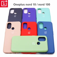 Original OnePlus Nord N10 Case Liquid Silicon Back Cover One Plus Nord N10 Nord N100 Soft Case Shockproof Full Protectiver Case