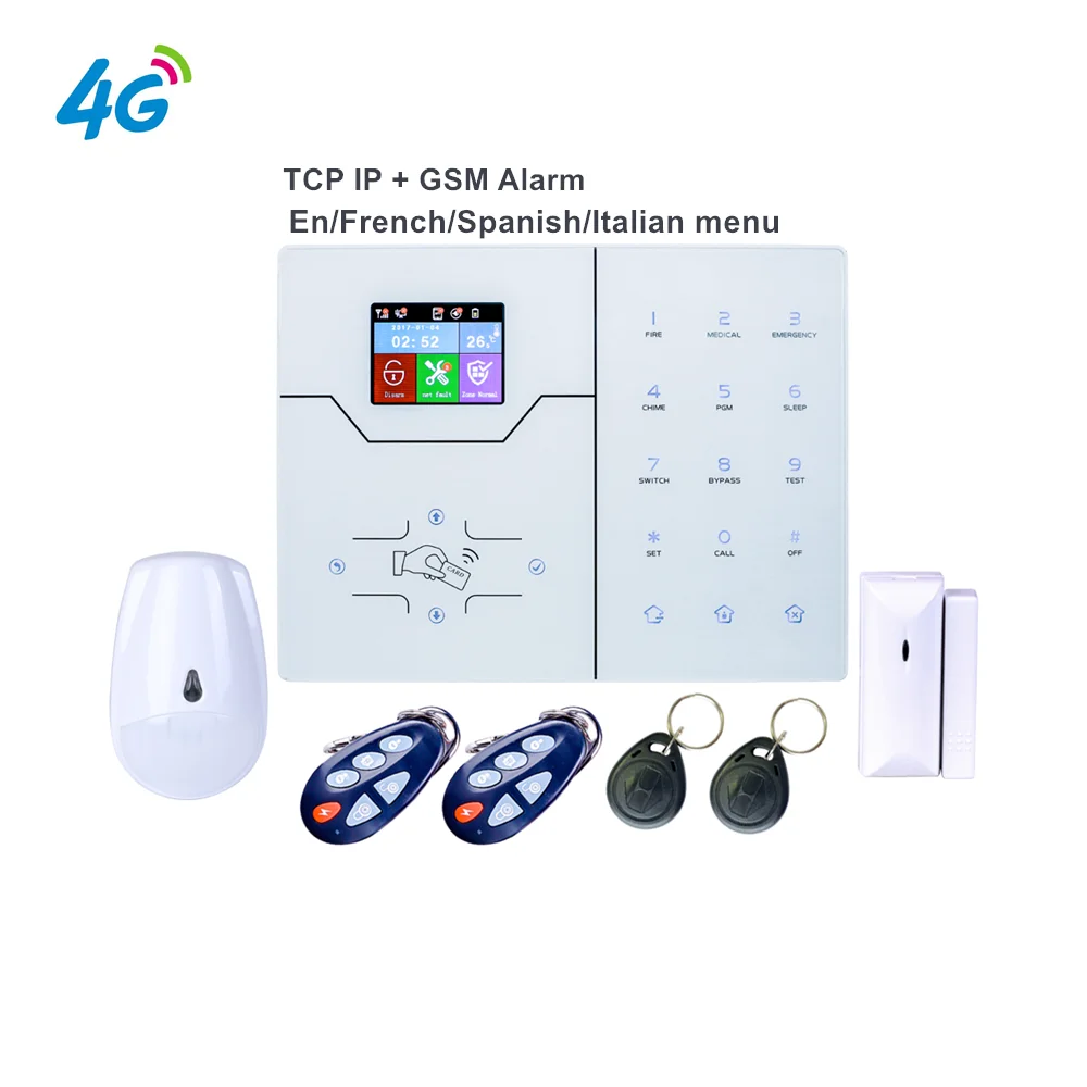 Беспроводная сигнализация 4G GSM TCP IP система охранной сигнализации для умного дома