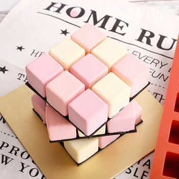

Aluminum Alloy Cube Cake Mold Set DIY Dessert Mousse Chocolate Mould Rotatable Cake Stand Decorating Tool Baking Tools Pastry