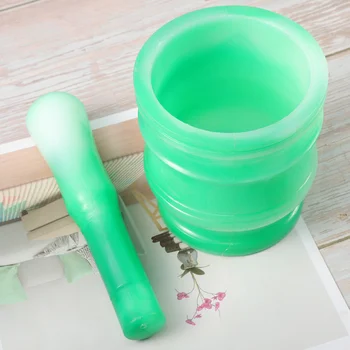 

Multifunction Garlic Pugging Pot Plastic Manual Grinding Polishing Pedestal Bowl Household Mortar and Pestle Set Garlic Minced P