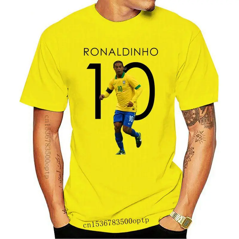 Новая футболка Ronaldinho 10 для мужчин и женщин Бразилия | Мужская одежда