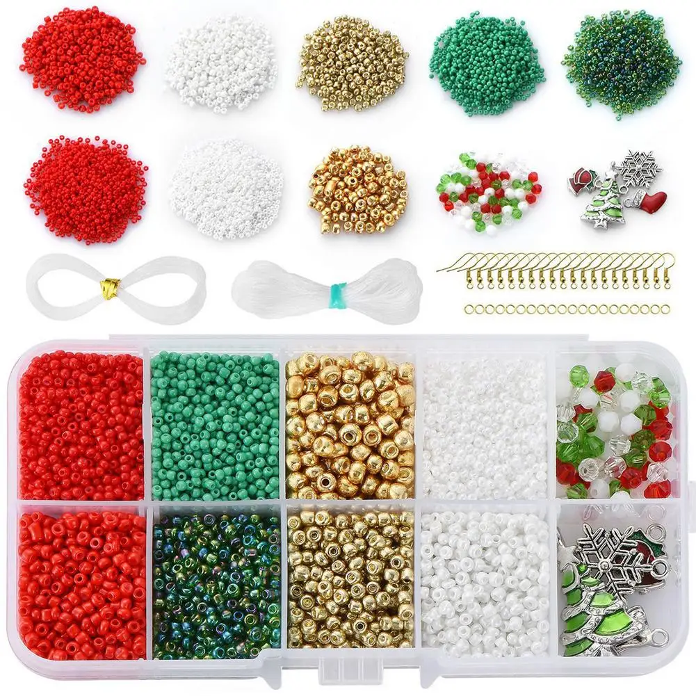 Christmas Earring Beads Making kit Earrings Making Tool Christmas Gift DIY Craft Kit DIY Necklace Bracelet Earring Jewelry Ac 1