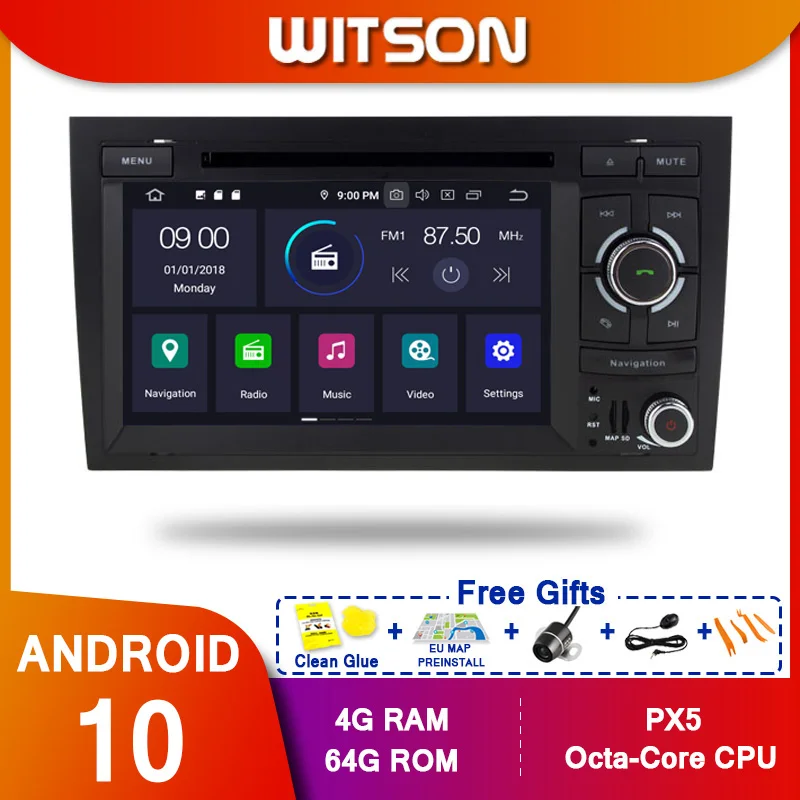 

WITSON Android 10,0 Octa core PX5 автомобильный Dvd GPS плеер для AUDI A4/S4/RS4 (2002-2008) IPS 4 ГБ ОЗУ 64 Гб ПЗУ Автомобильный GPS навигатор