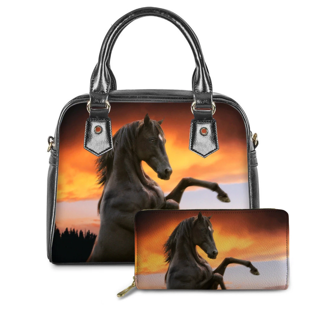 Borse Firmate Di Lusso Borse A Tracolla Da Donna Borse A Tracolla Da Donna In Pelle Con Stampa Di Cavalli Pazzi Borse A Tracolla Borsa A Tracolla