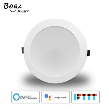 

Boaz 4 Inch Smart Wifi Downlight Dimmable Led Lamp Color Changing Alexa Google Home Voice Control Ceiling Light indoorhome8pcs