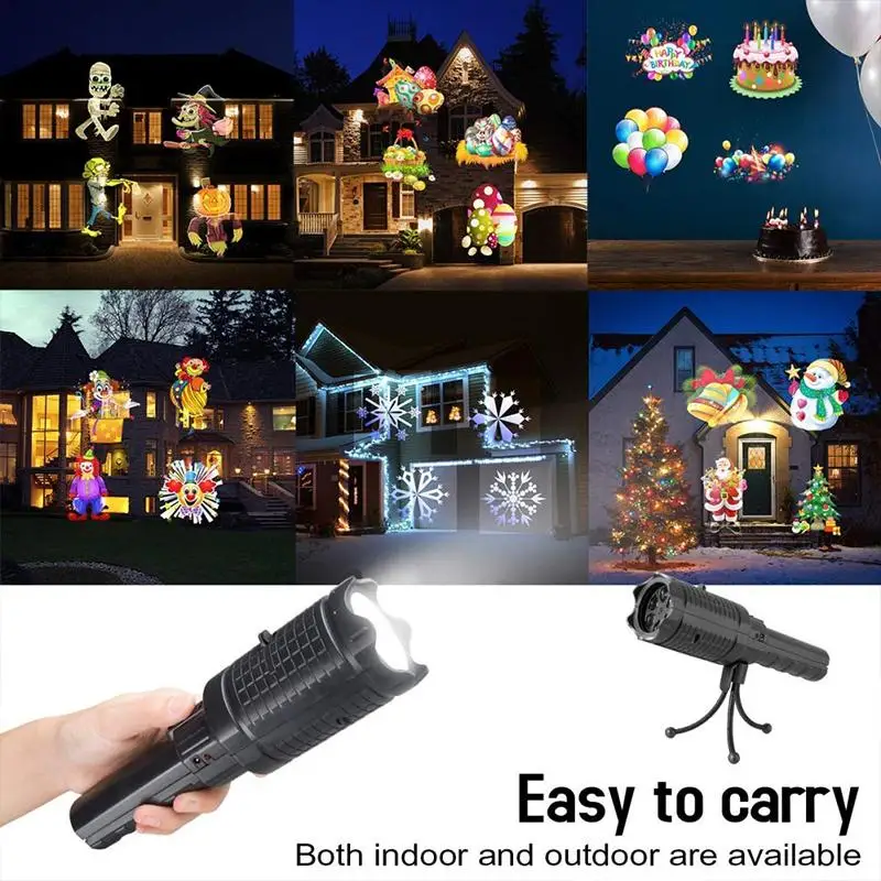 

Rechargeable Tripod Projection Lamp LED Projector Portable Light Show Birthday Party Holiday Decoration Christmas Easter