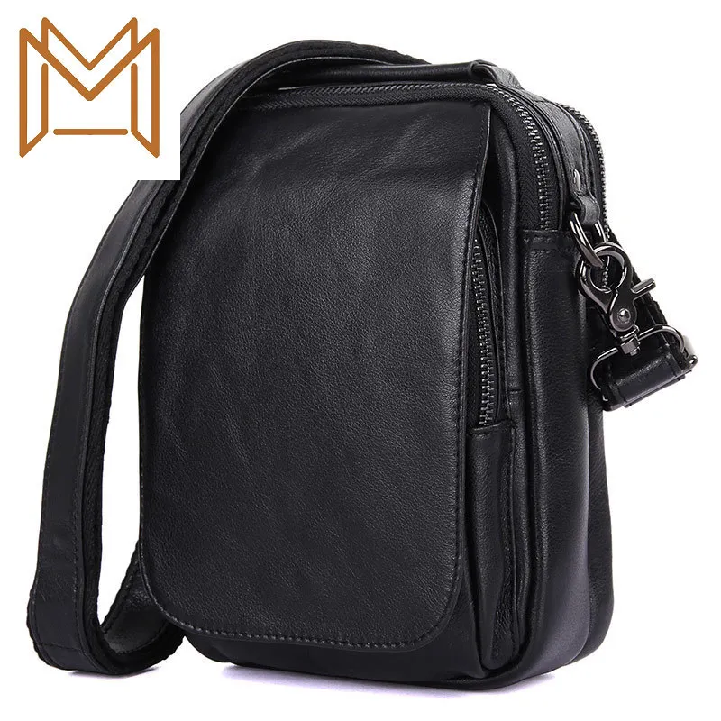 

Genuine Leather Male Package Cowhide Single Shoulder Satchel Small Light Small Satchel