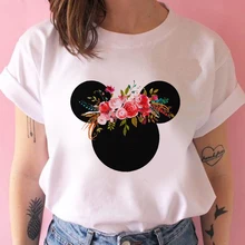 Best Price Fashion Women T Shirt Harajuku Cartoon Mickey's head Tshirt 90s Painting Ulzzang Casual Tops Tees T-shirt Female Clothes
