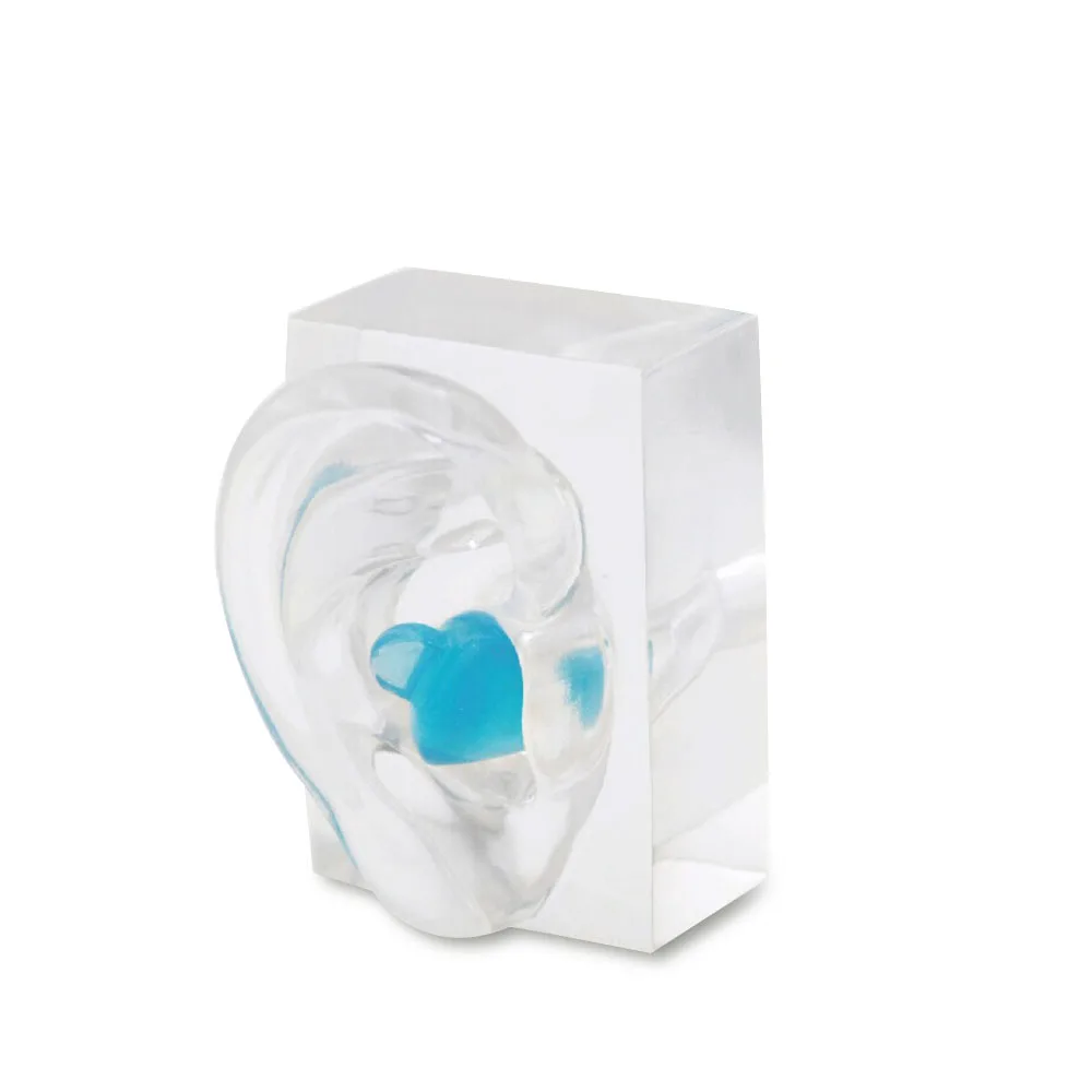 

1 pair Clear Acrylic Ear Model Demo Ear Mold for Hearing Aid Display and Ear Impression Taking Practising