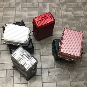 

New Large Volume 100% Aluminum Frame Rolling Luggage Spinner Brand Travel Bags Business Long Distance Travel Suitcase Wheels