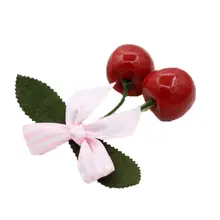 Женская милая заколка для волос в форме вишни в горошек 4 см/1,6 дюймов заколки для головного убора 6 г бант повседневные аксессуары для волос