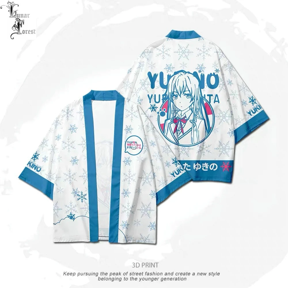 My Teen Romantic Comedy SNAFU Yukinoshita Yukino 3D Print Japanese Kimono Haori Yukata Fashion Summer Casual Cool Short Sleeve |