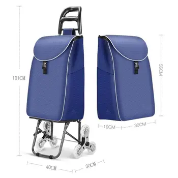 

Shopping Cart Climb Stairs To Buy Food Cart Small Cart Old Man Supermarket Portable Folding Hand Push Luggage Hand Pull Rod Car